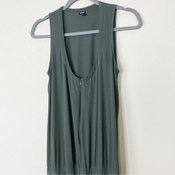 Monrow × Revolve Crepe Zip Jumpsuit Camo Green Lightweight Pockets Jumper - Picture 7 of 12